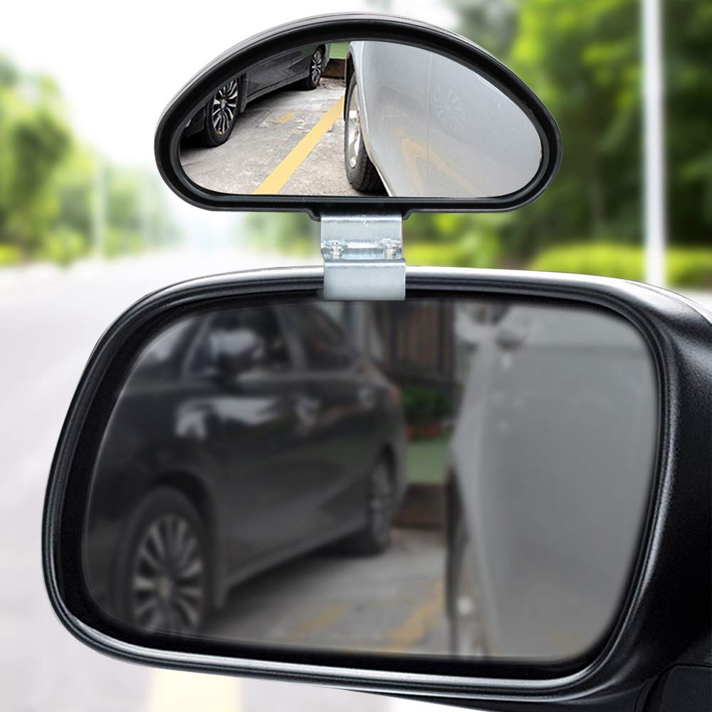 TRIXES 2 sztuki regulowanych dodatkowych lusterek zewnętrznych do samochodu, szerokokątne do reflektorów w przyczepie i przyczepie kempingowej