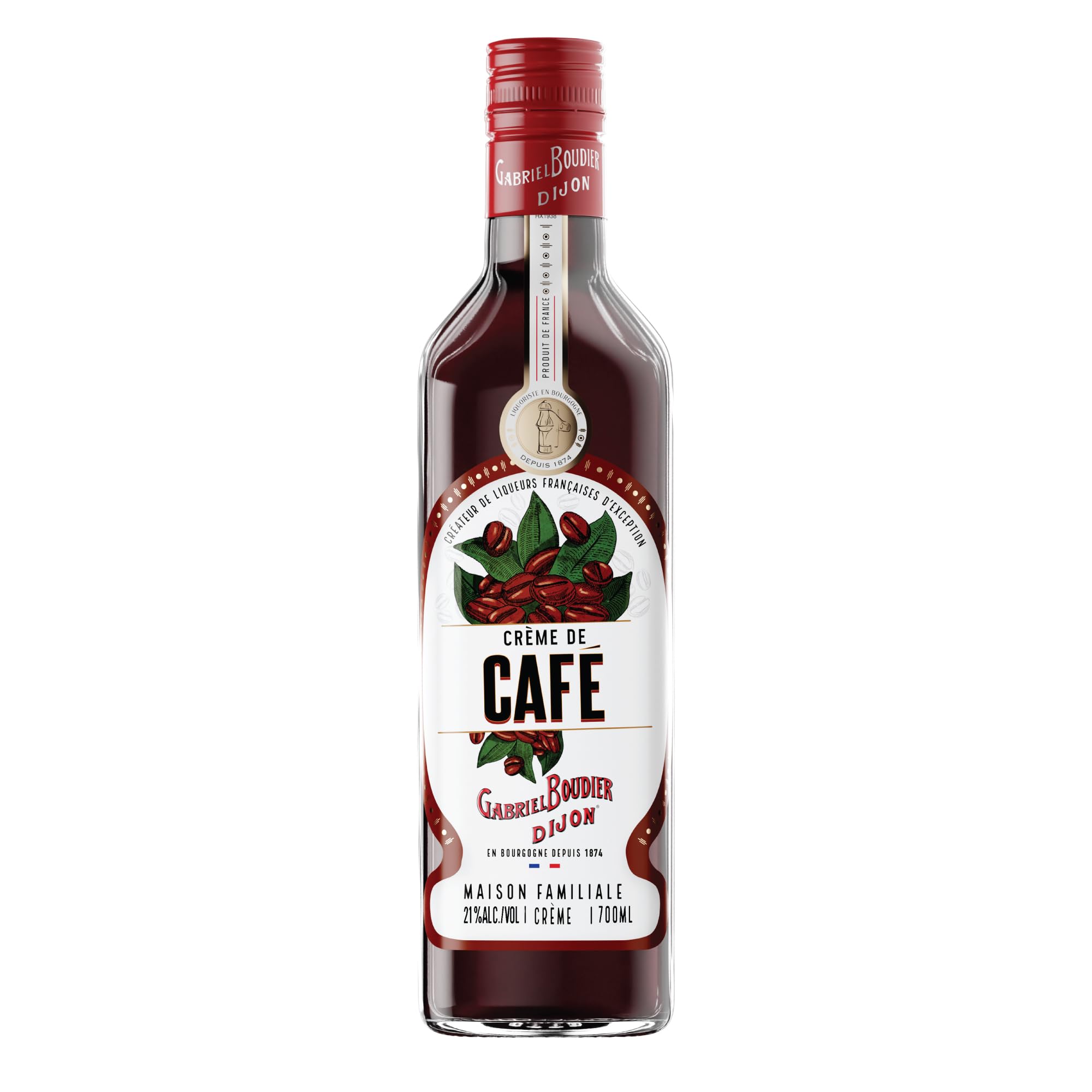 Gabriel Boudier Coffee Liqueur Alcohol - 50cl, 21% ABV - Crème de Cafe - Premium French Liqueurs for Cocktails and Mixing - Ideal for the Ultimate Espresso Martini Mixer