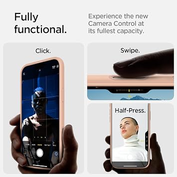 Spigen Apple iPhone 16 Pro Max ile Uyumlu ince MagSafe Kılıf Ultra Hybrid T Force Kamera Butonu Sararmaya Dayanıklı DuraClear™ Hava Kanalı Teknolojisi™ Askeri Sınıf Koruma Rose Mat Kapak - ACS09069 | Kamera Kontrolü Kapalı