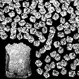 LAIDANLA 500PCS Fake Ice Cubes Clear Acrylic Gems Vase Fillers for Centerpiece Plastic Diamonds Fake Crushed Rocks DIY Party Table Scatter Prop Wedding Decoration Accessories