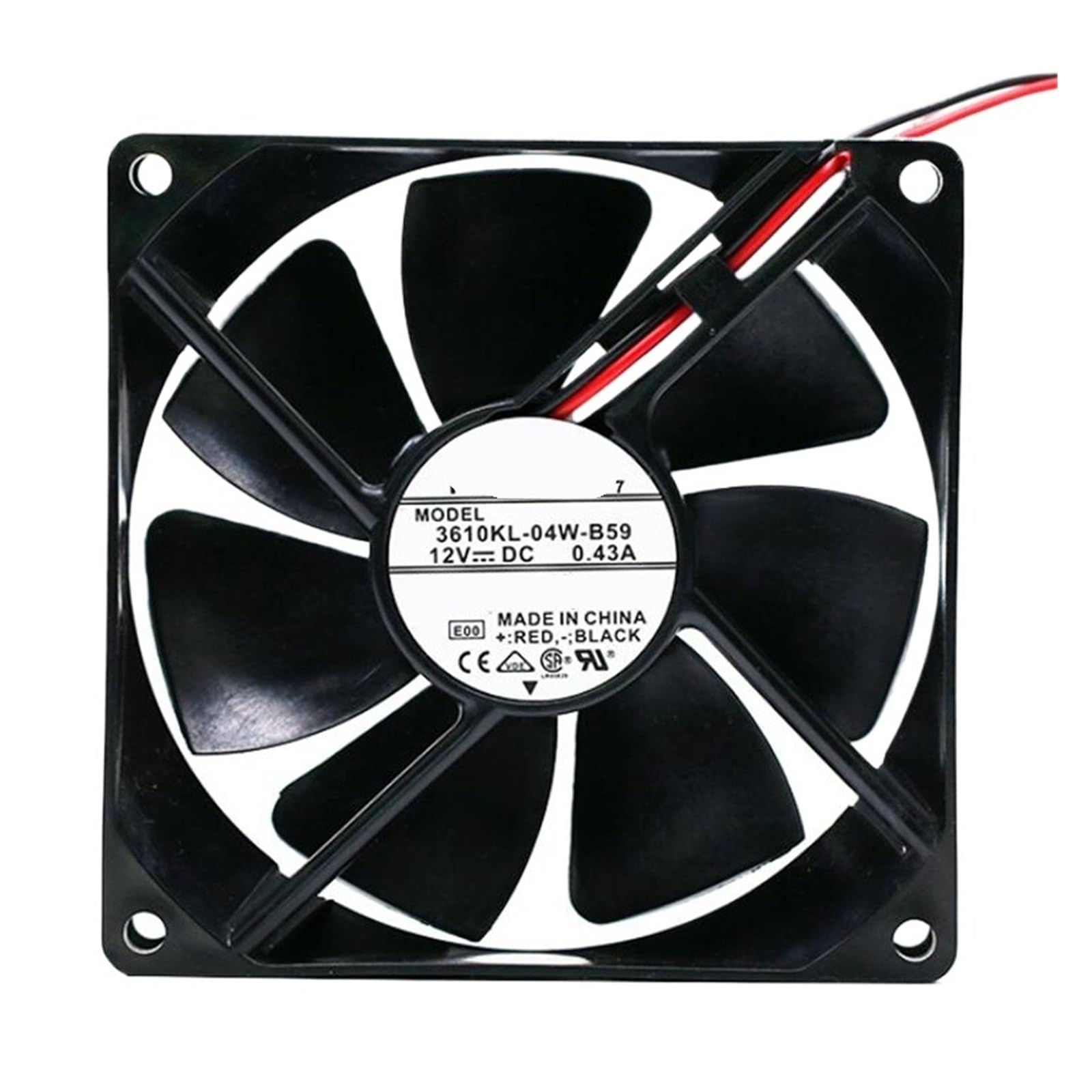 WEUSANXPL 9225 9CM 3610KL-04W-B59/B50 0.43A 12V Three-Wire Cooling Fan