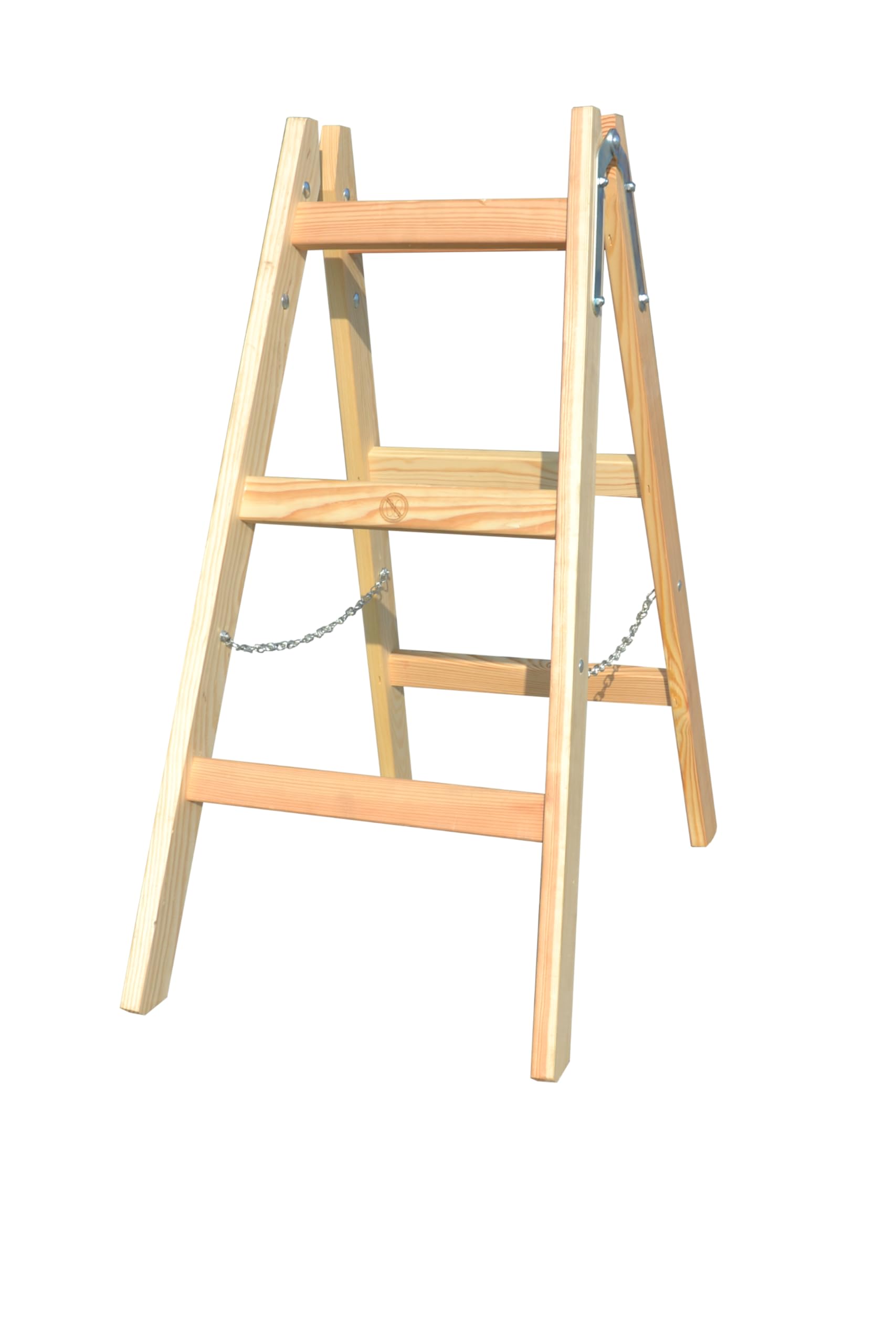 Escalera de 3 peldaños de madera, escalera de pintor multifunción