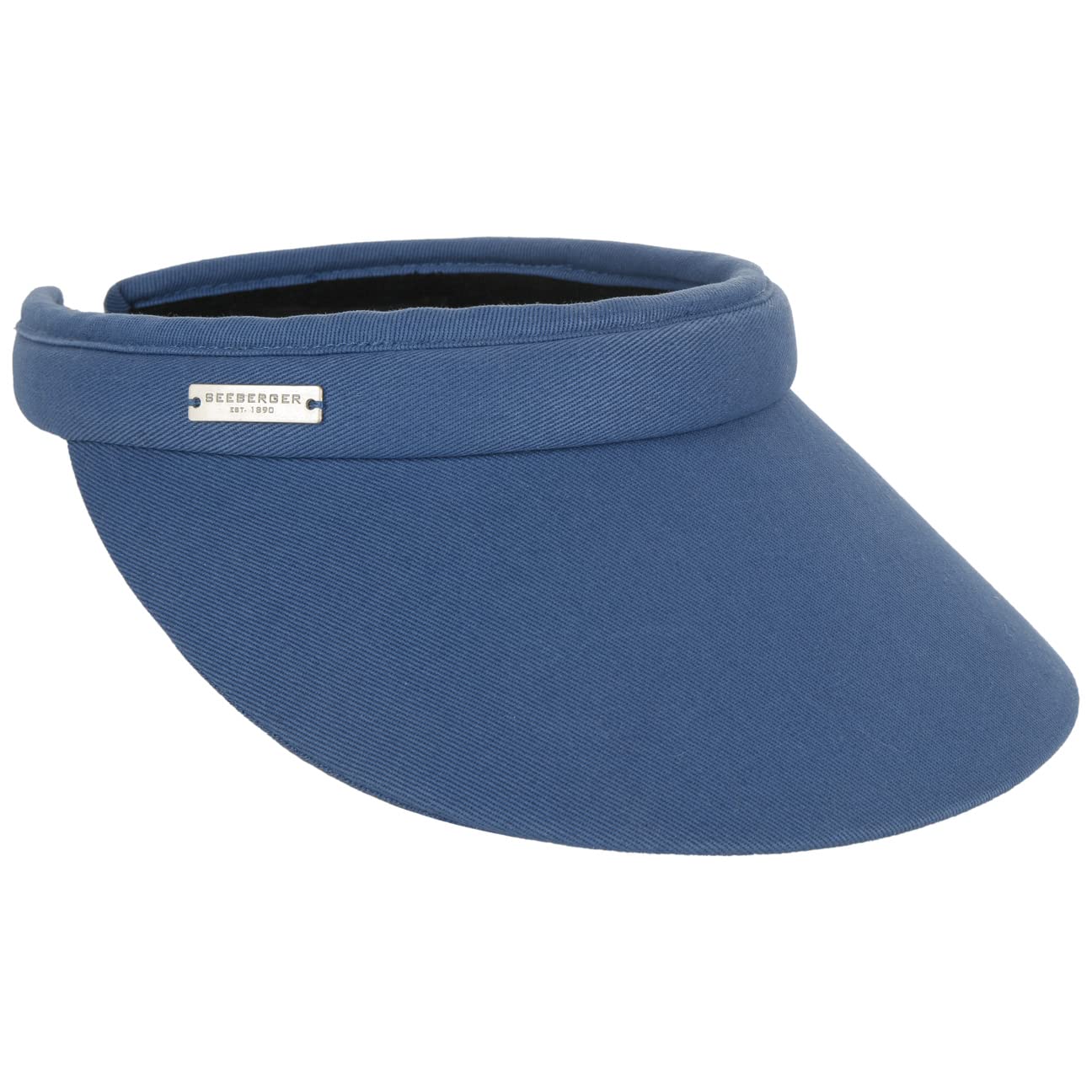 Seeberger Azalee Women’s Visor, Cotton Sun Visor, Sun Protection, beach visor - Blue - One size