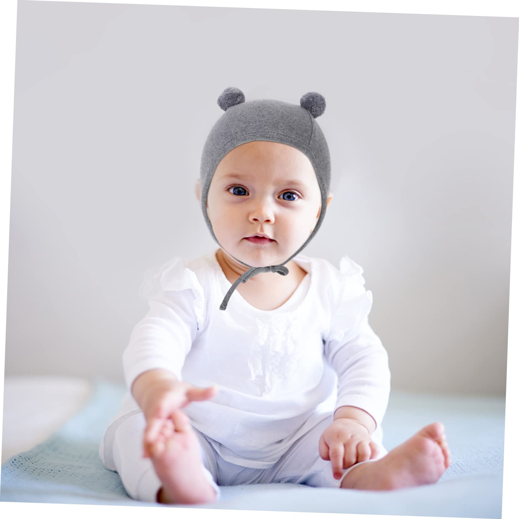ibasenice Sombrero De Sombrero Ultravioleta para Bebé Pequeño Gorro De Gorras Gorro para Recien Nacido con Cuerda Gorros Infantiles con Cuerda Algodón