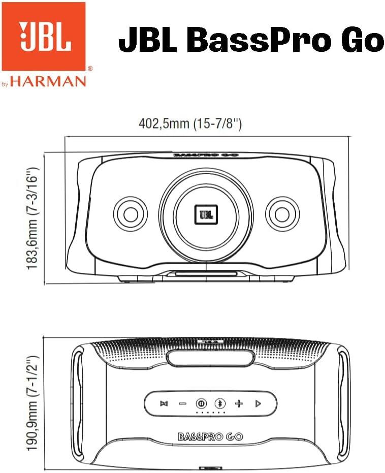 JBL BASSPRO Go - 2 in 1: Subwoofer attivo auto e altoparlante Bluetooth 200 Watt in uno - Può essere usato in auto e accanto ad essa - Immagine 4