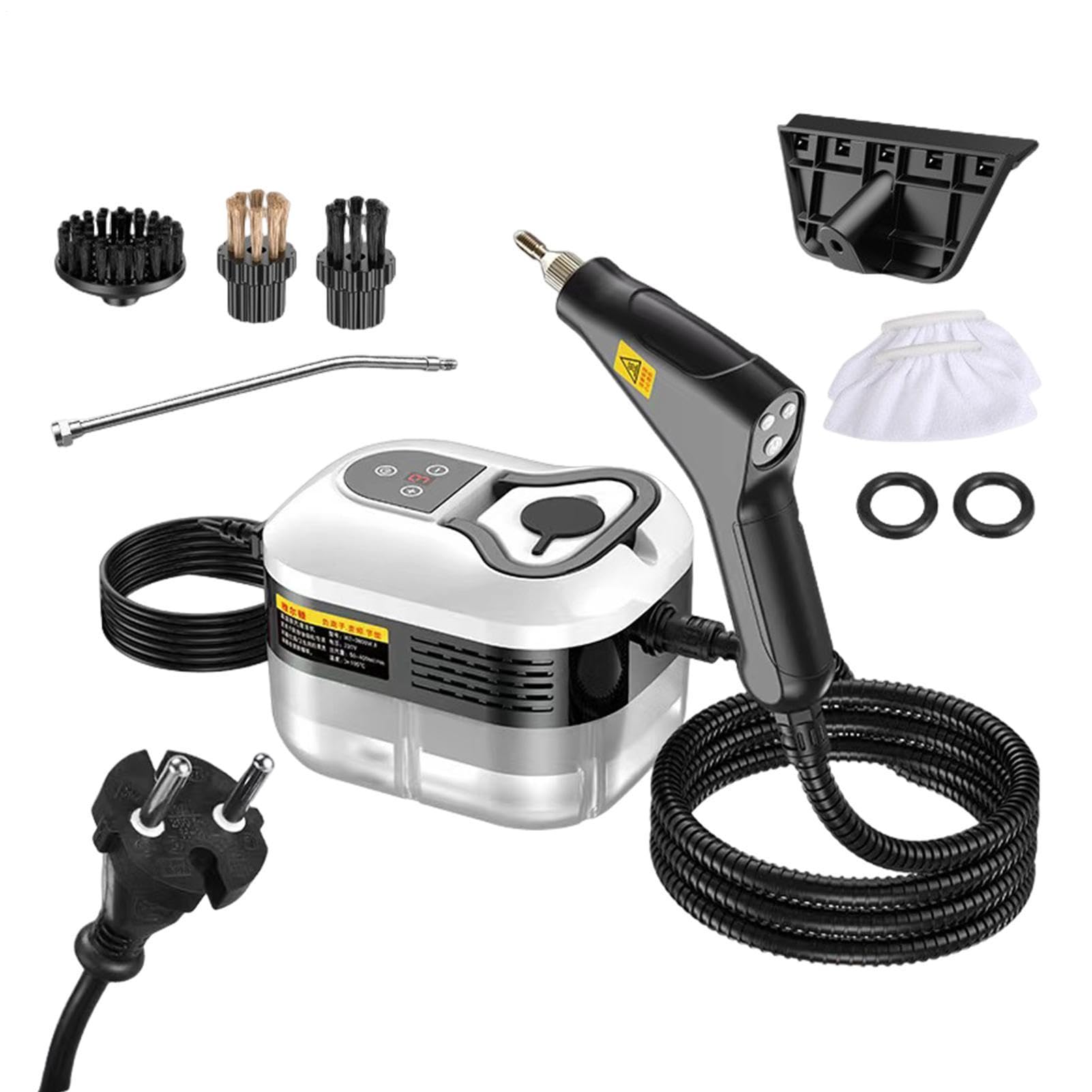 Limpiador A Vapor De Mano De Mano Con 8 Accesorios Potente | Máquina De Limpieza A Vapor Para El Baño Para Hogar, Cocina Comercial, Baño, Azulejos, Lechada Y Tapicería