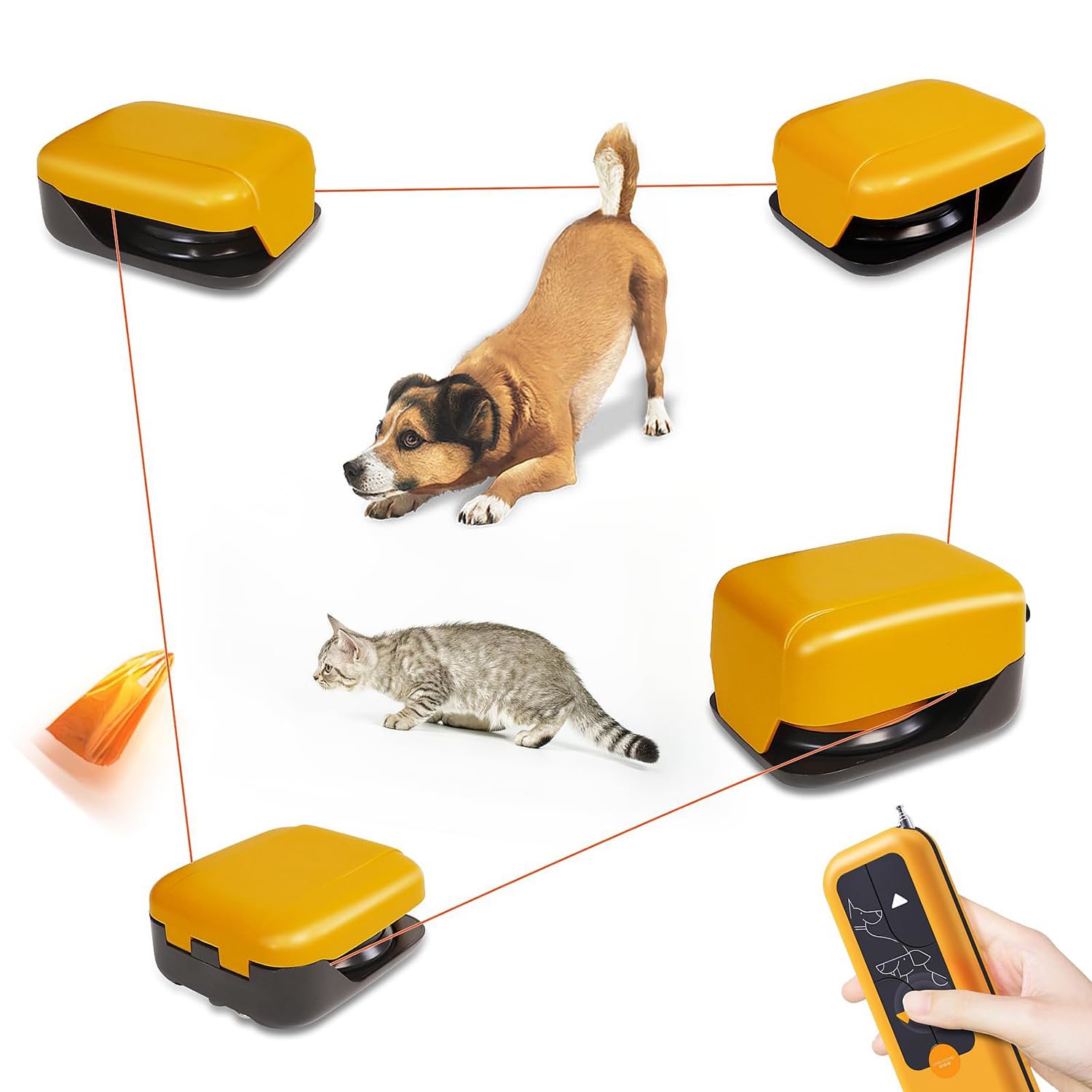 Ferngesteuertes Verfolgungsjagdspielzeug fr Hunde,  Agility-Trainingsausrstung fr Hunde, Flaggen-Kderparcours, interaktives  Hundespielzeug zur ...