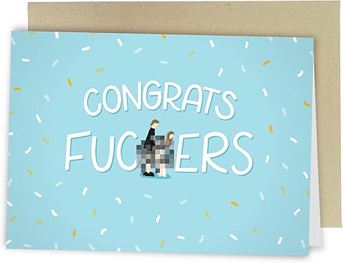 Sleazy Greetings Tarjeta de boda divertida para su despedida de soltera o despedida de soltera | Tarjeta de compromiso inapropiada de mejor amiga |