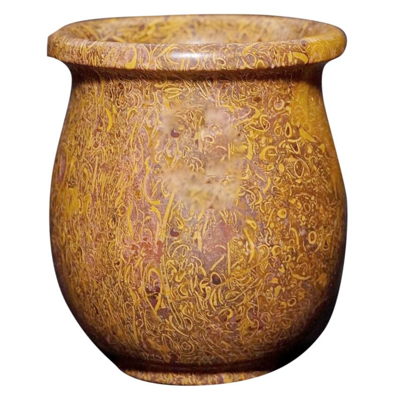 Chinkara Jaisalmer Habur Stone Lota, 400Ml, Pack Of 1 (3.5Inch * 3.5Inch * 4Inch)