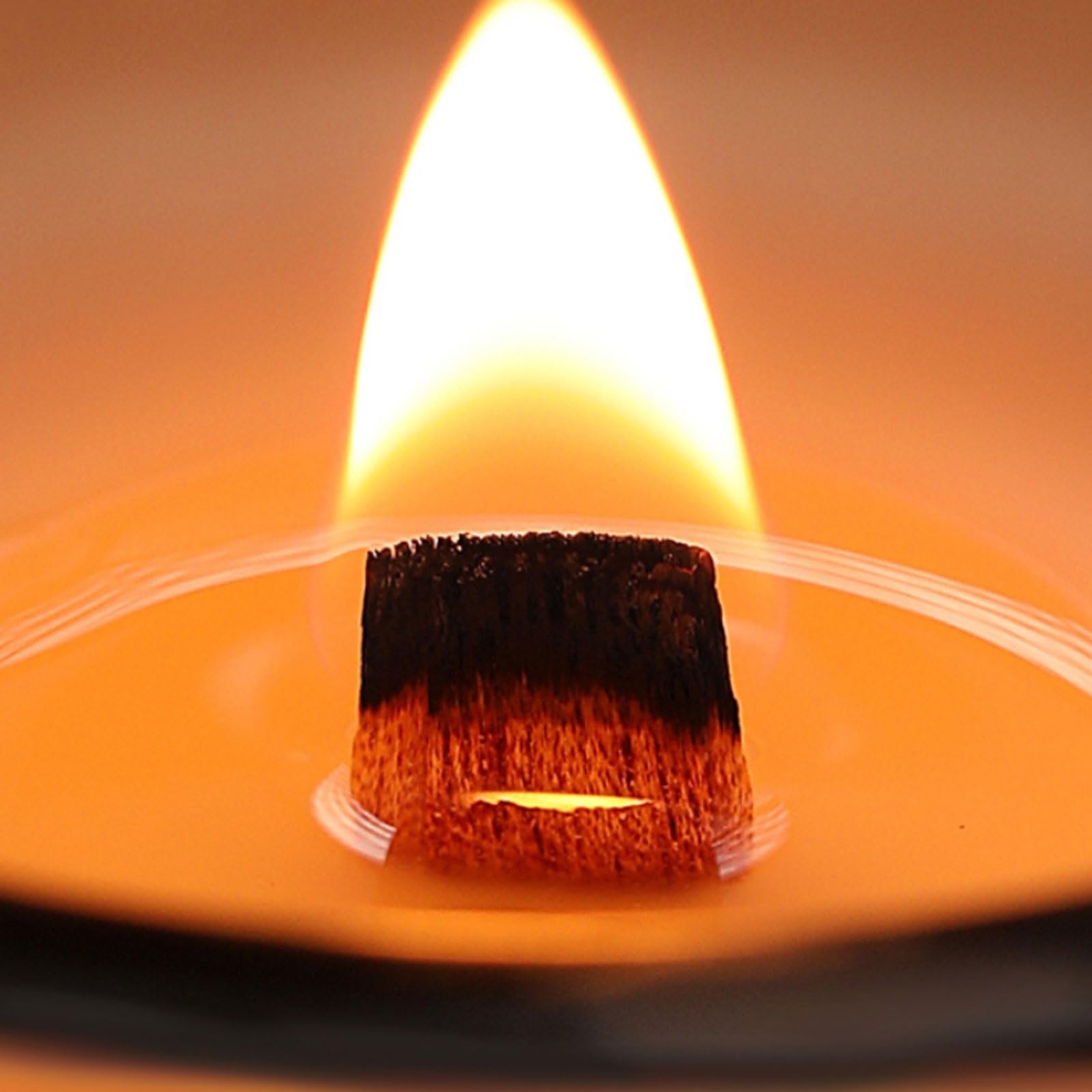 Velas de vidrio y madera hechas con cera de soja y aceites esenciales, vela de aromaterapia reutilizable, de larga duración, perfumadas for el hogar(Gardenia)