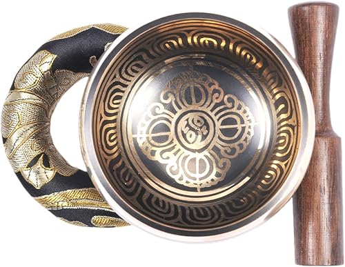 Miniatura 5 de The Collection Royal Chakra Colors - Juego de cuencos tibetanos para meditación con sonido  Auténtica campana de meditación para curación, yoga,