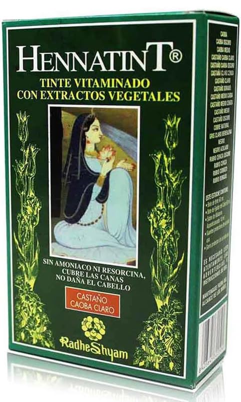 Hennatint Castaño Caoba Claro Tinte Henna para Cabello 60ml