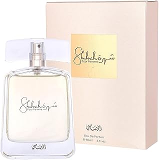 Shuhrah Pour Femme por Mulheres 90ML (3,04 onças) | EDP elegante (Eau De Parfum) spray | ode floral a elegância feminina com uma pitada de Rose & Freesia | Assinatura Arabian Perfumaria | por Perfumes Rasasi