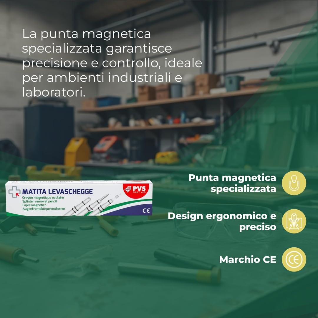 REMEDIA ONE - Matita Levaschegge, Matita Magnetica Oculare per Rimozione Schegge, Strumento di Primo Soccorso