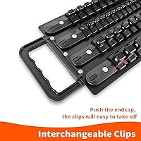 Vista 4 de Portable Socket Organizer Tray with Handle, Heavy-Duty Socket Holder Kit with 1/4-Inch, 3/8-Inch, 1/2-Inch Removable Clips