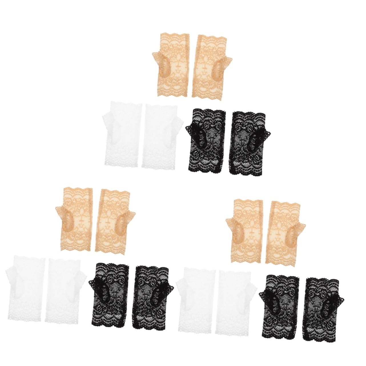 Beavorty Guantes De Protección Solar con Encaje para Mujeres De Mangas para Actividades Al Aire