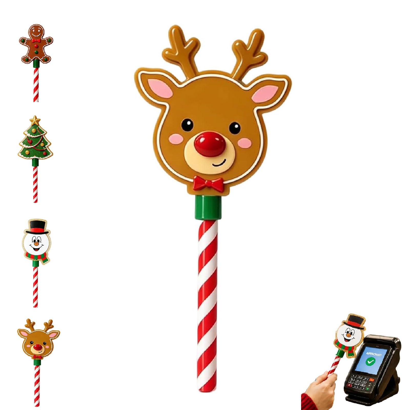 Credit Card Wand, Christmas Tree Tap-to-Pay Wand, Card Reader Payment (D)