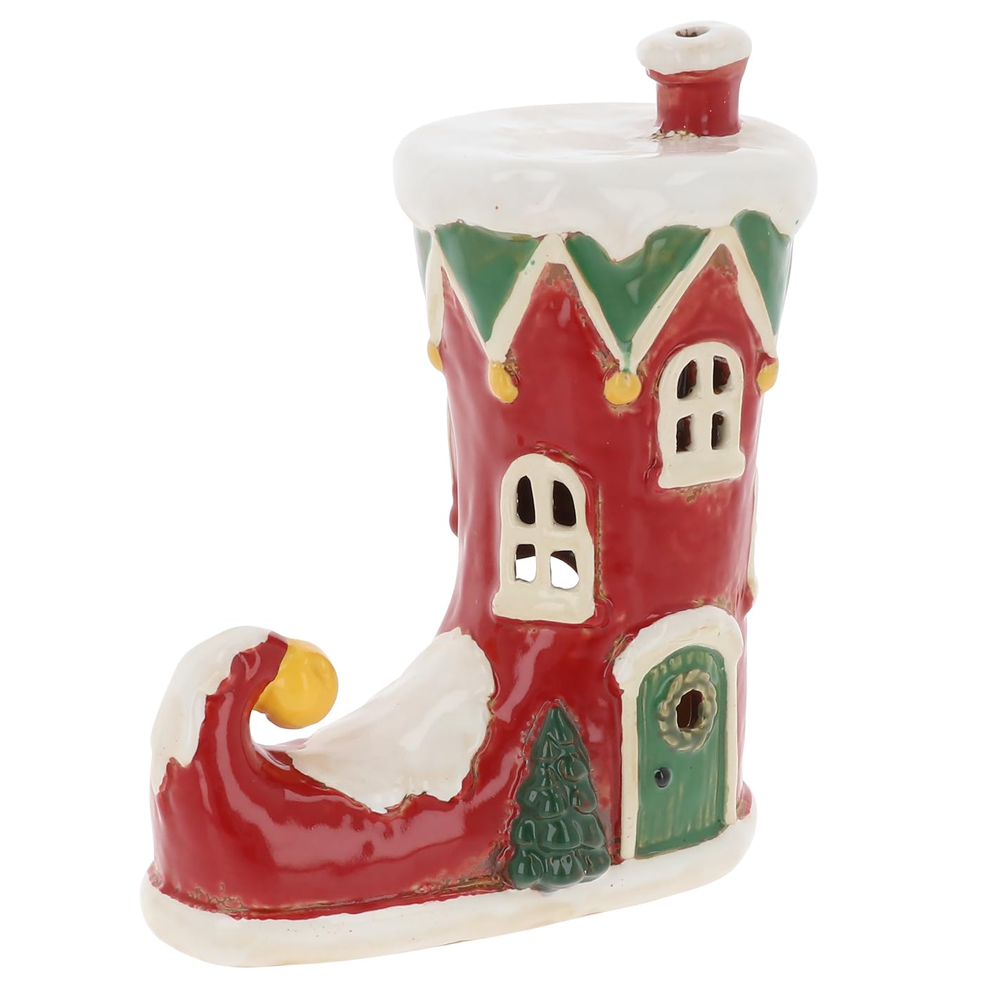 Village Pottery Elf Boot Tealight Holder JD350212