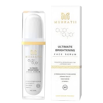 Ultimate Brightening Serum for Dark Spots - SymWhite 377 & 5% Niacinamide Skin Tone Evener - Vitamin C Facial Serum for Hyperpigmentation - Halal Certified Skincare - 1 fl oz