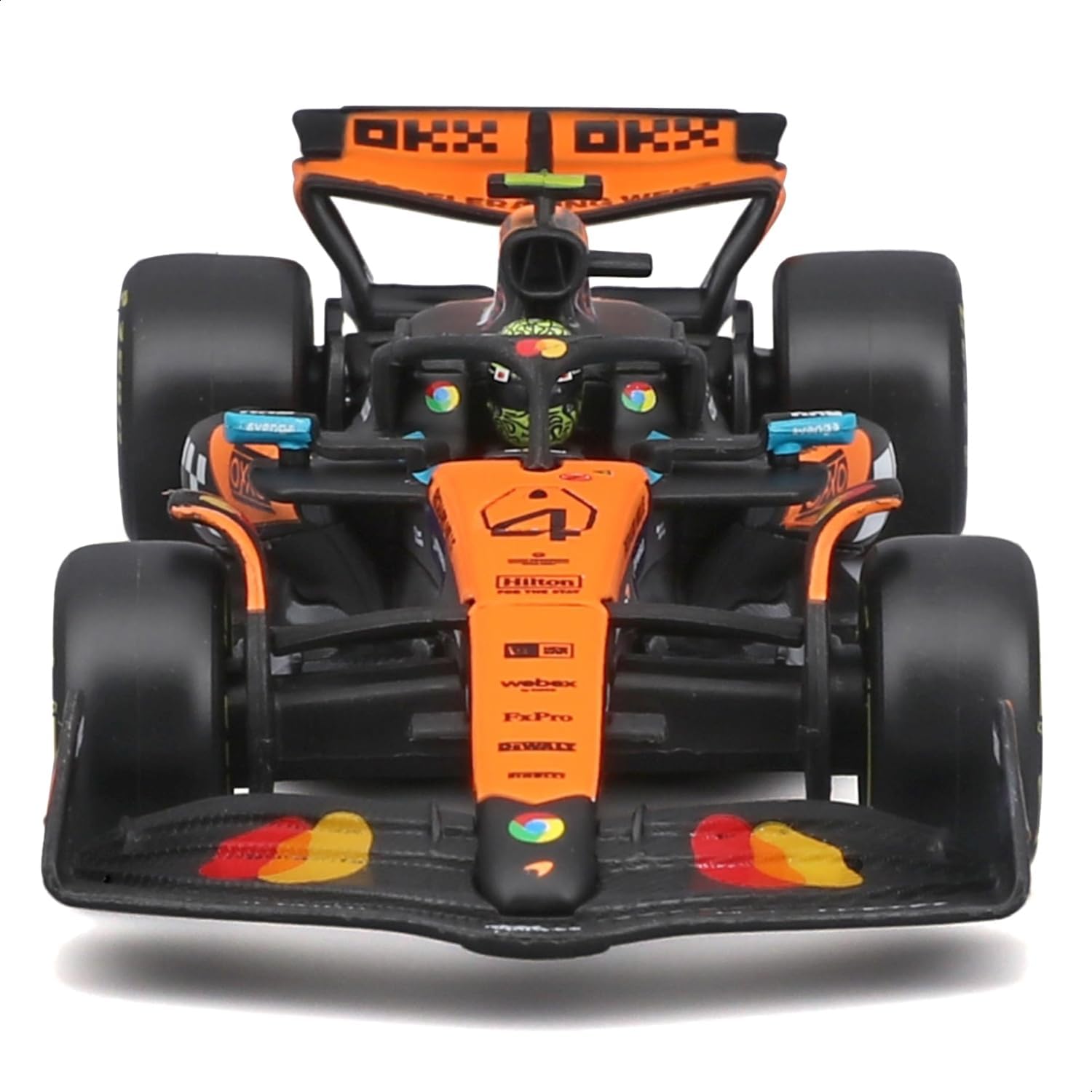 Bburago 1:43 Race Formula McLaren MCL39 w/Helmet (2025) Norris #4