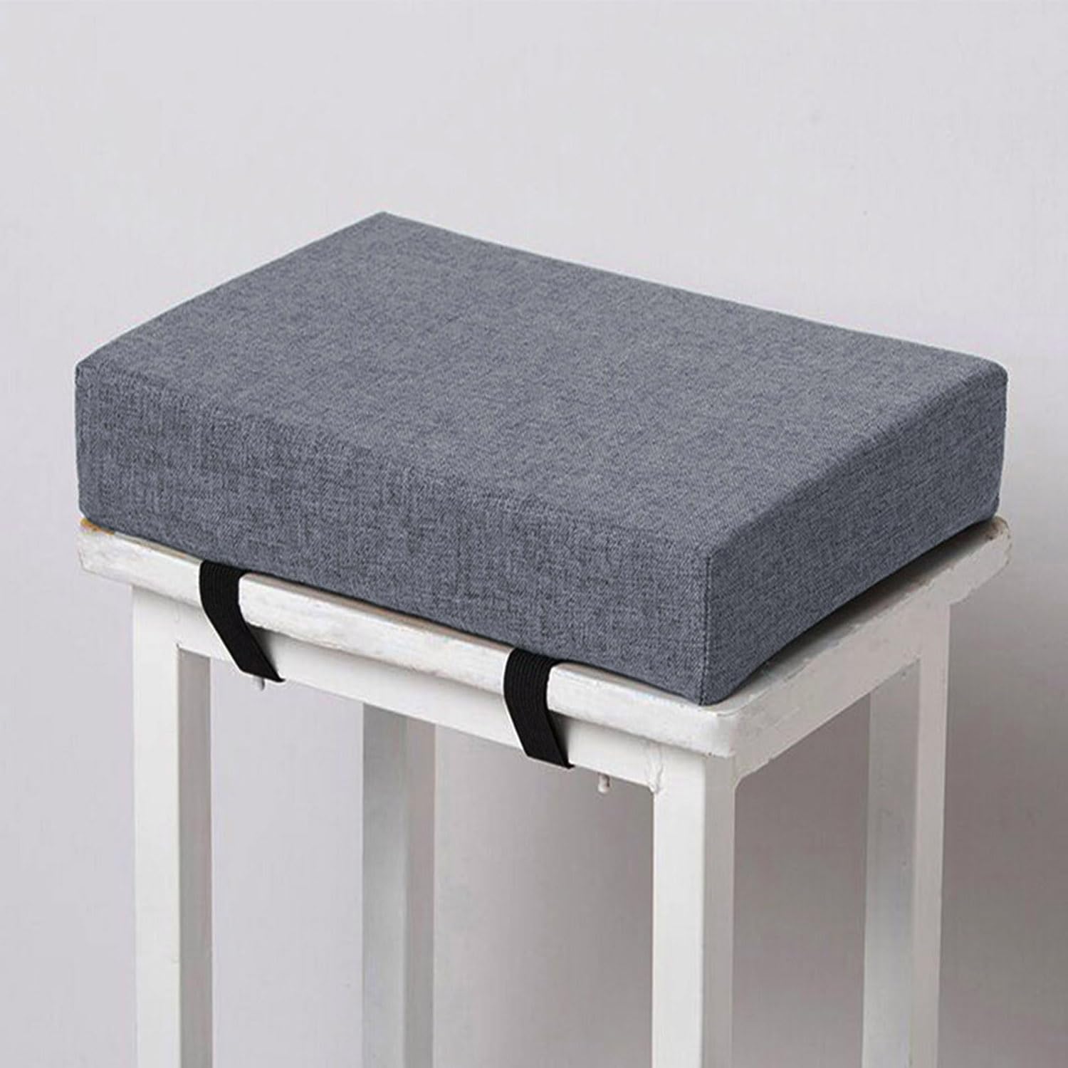 Coussins de chaise antidérapants et lavables au confort épais 8cm couleur gris foncé