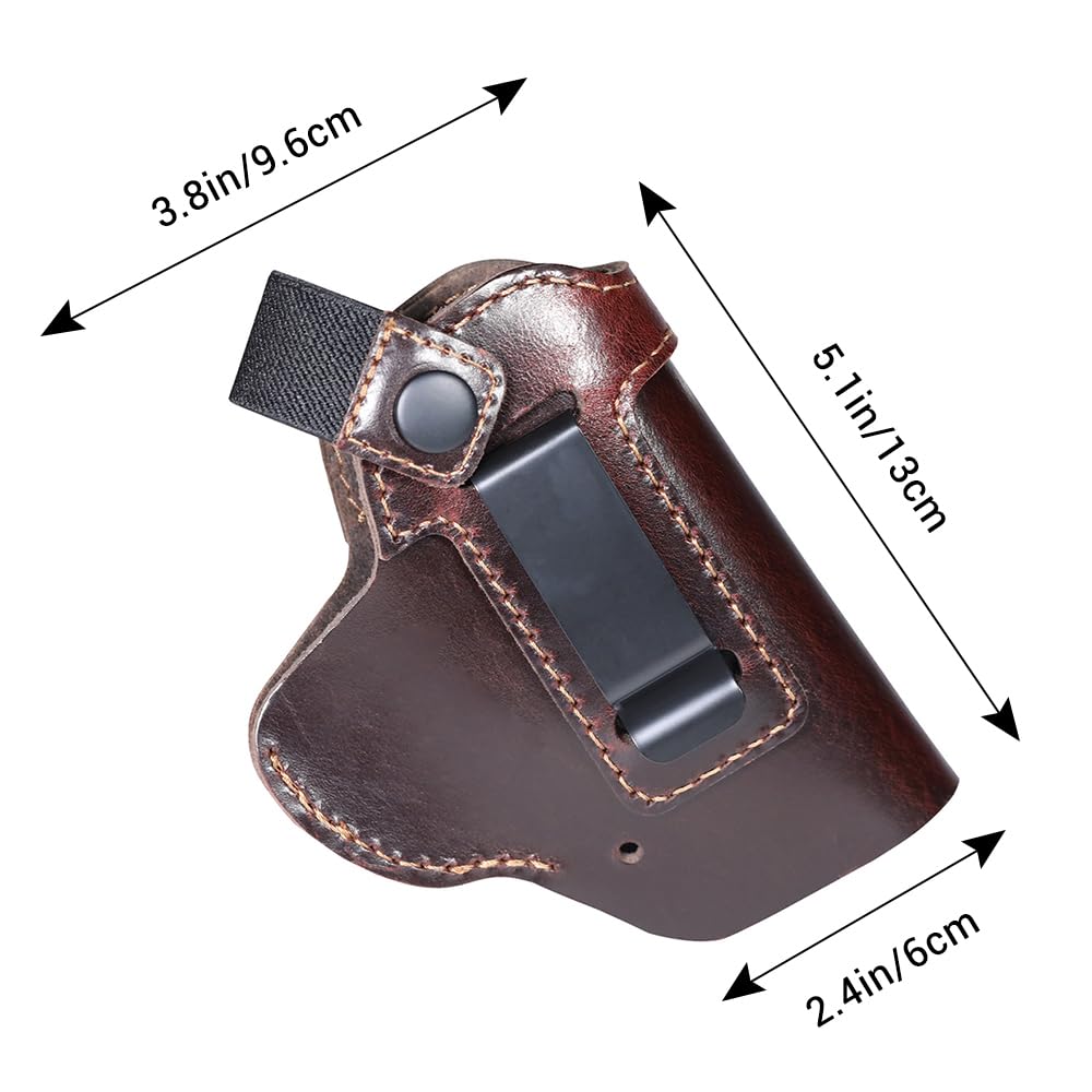 Funda de Cuero para Pistola, Bolsa Oculta para Pistola con cinturón, Funda táctica para cinturón, Funda para Arma para la mayoría de los tamaños de Pistolas