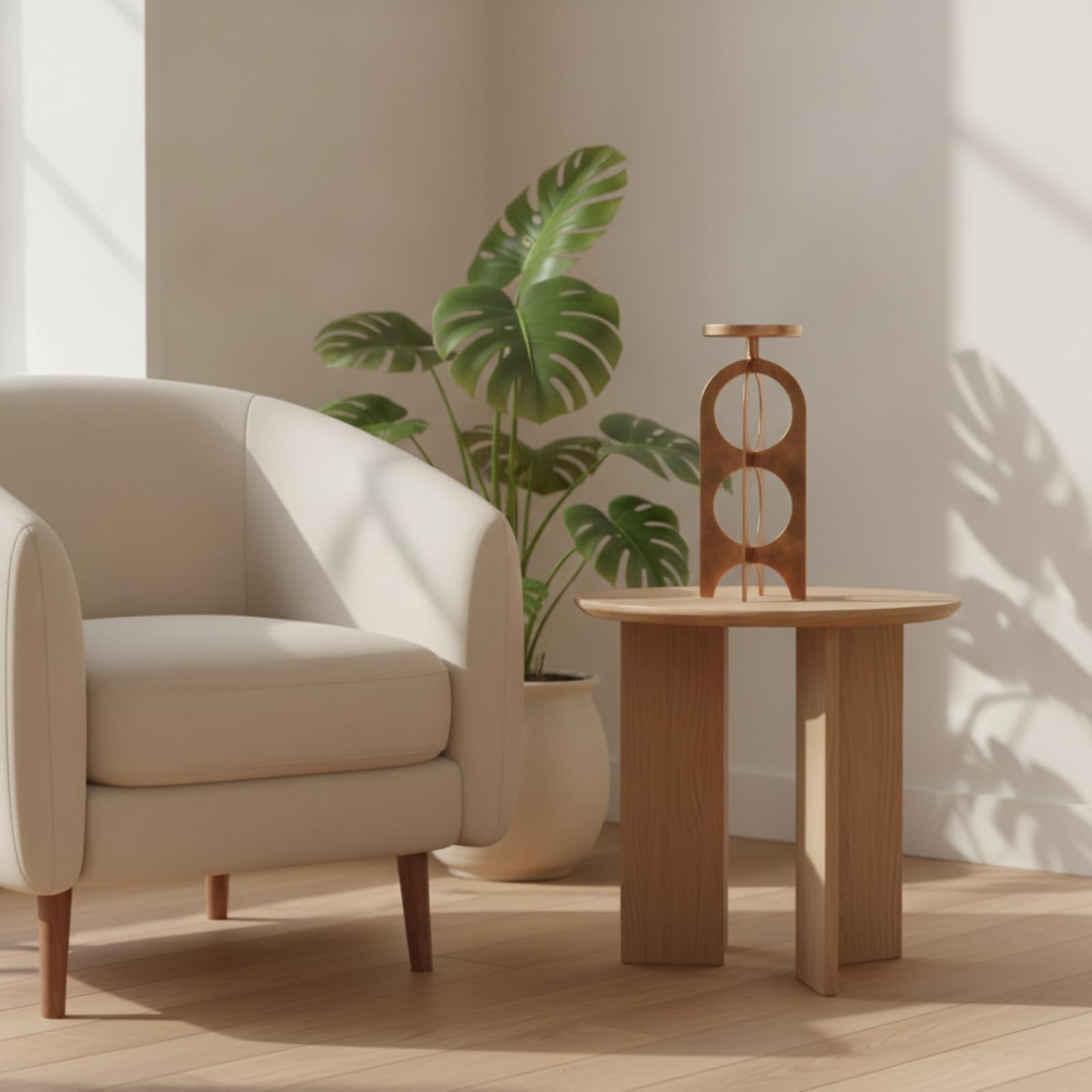 Kerzenständer Kerzenhalter Leuchter Laterne Metall mit Schlankem Offenen Und Harmonischer Form für Edles Ambiente für Sideboard Beistelltisch Empfangsbereich Showroom Dekoration 30cm