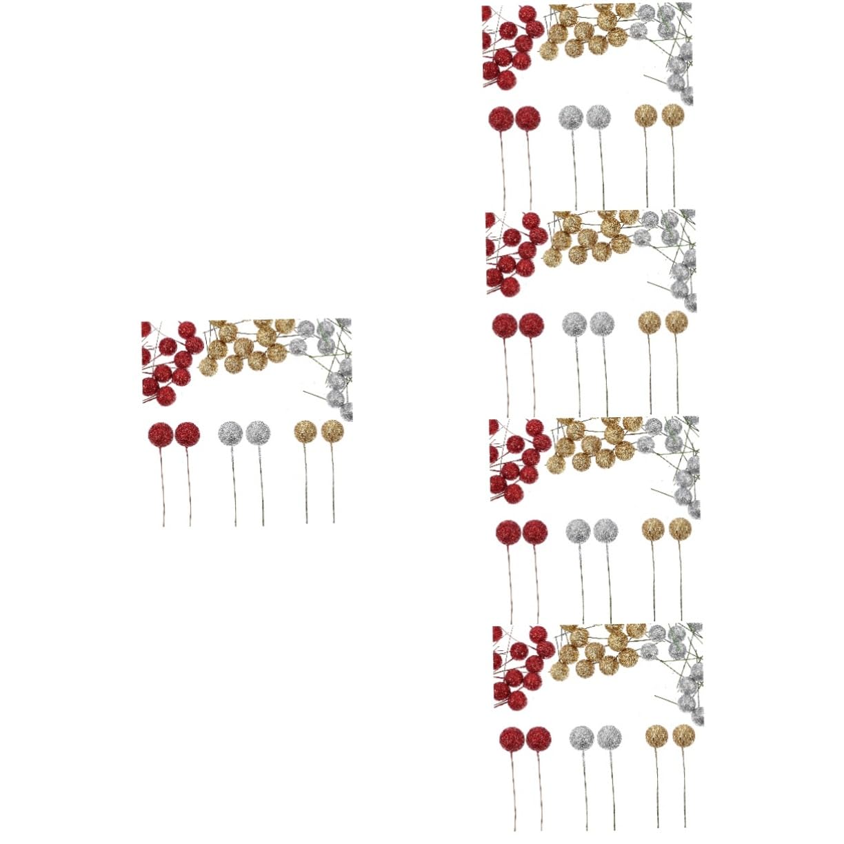 TOPBATHY 750 Piezas Espuma Purpurina Rosa Fruta Lindo Cenicero Adornos De Bolas De Navidad Decoración De La Duende Baya Falsa Mini Adornos Navideños Brillo De Espuma Más Alambre