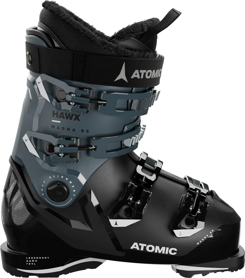 Atomic HAWX Magna 85W GW Skischuhe - Alpin-Skischuh für Damen in Black/Storm/Ivory - 102mm breite Passform - Stabile Prolite Konstruktion - Memory Fit für präzisen Sitz