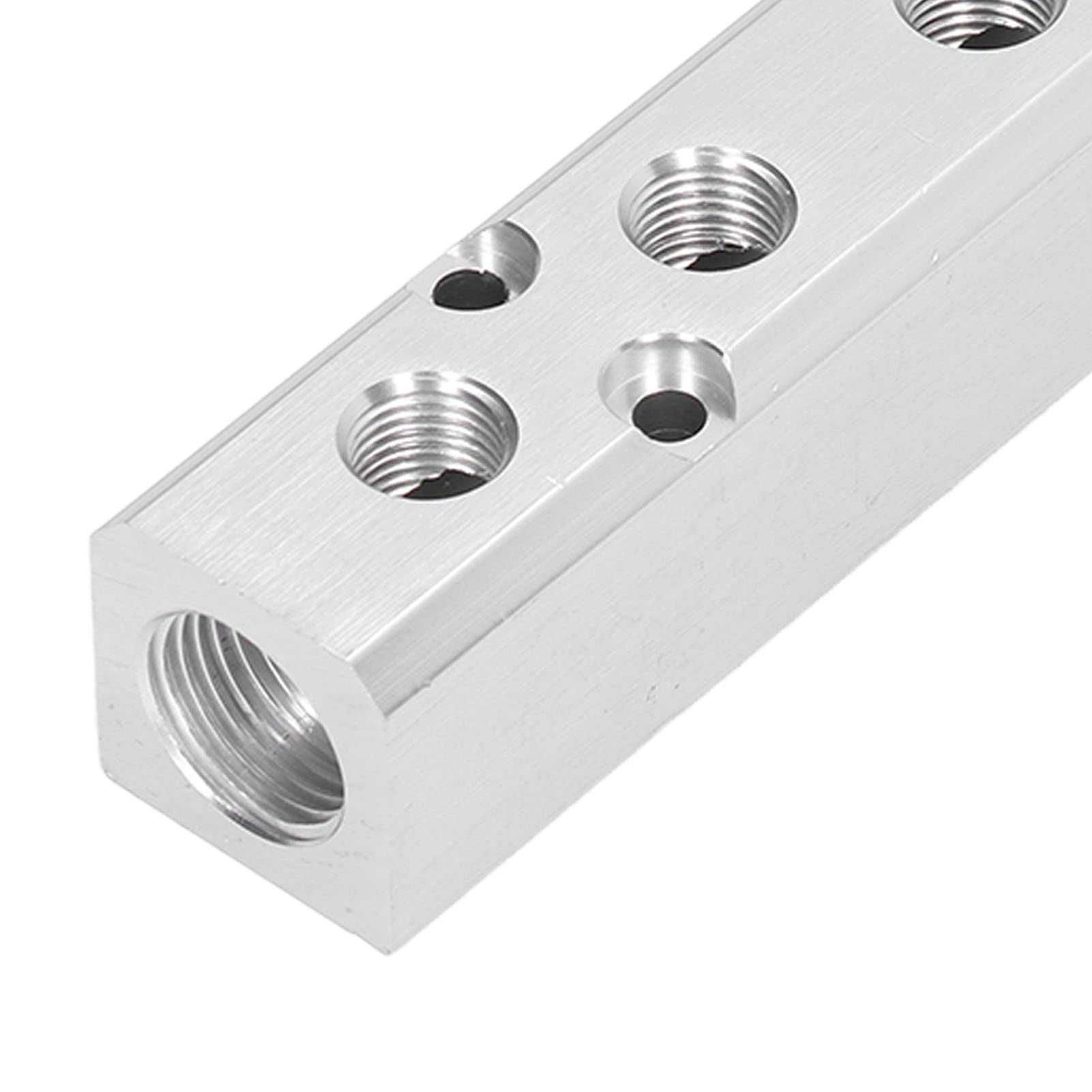 Luftverteiler, pneumatischer Verteiler, Luftverteilerblock, Anschlussteiler, G1/2-Eingang, G1/4-Ausgang, 30 x 30 mm (SY30-02-5F)