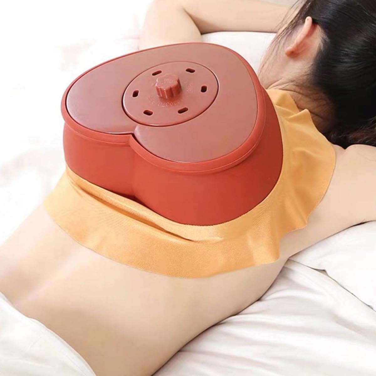 Mikikit Moxibustionsgerät Kunststoff Moxa Stick Halter mit Temperaturregler Befestigungsnadeln Tragbar für Schulter Nacken und Hüfttherapie