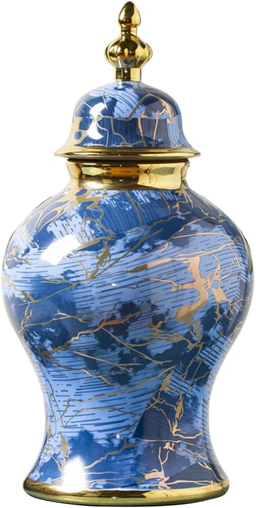 京焼 清風与平作 青華 山水風景人物図 宝瓶 泡瓶 共箱 青花宝相華唐草