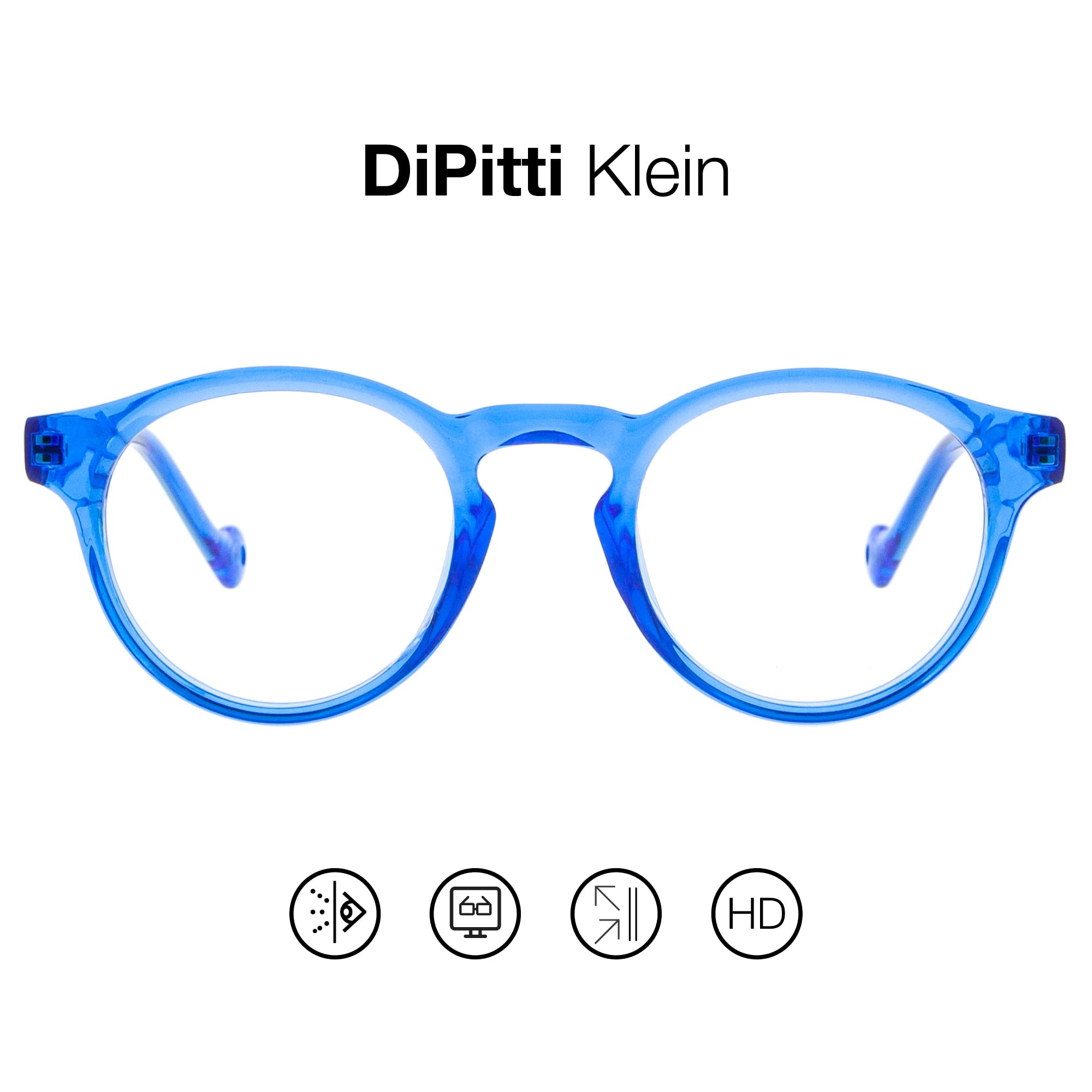 DIDINSKY Occhiali da Lettura Anti Bluelight Anti Luce Blue per Uomo e Donne. Montatura in Acetato e Cristalli Antiriflesso. Klein +1.5 – DIPITTI