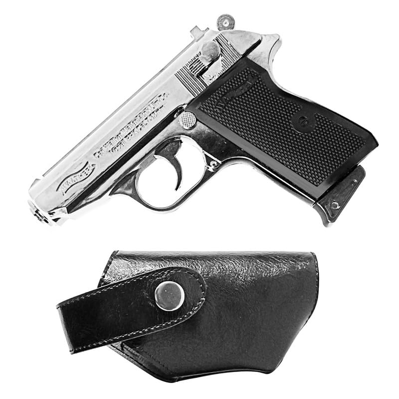 Image of Metal Body Real and Original Like Gun Pistol for Decorative, Smoking Filled with,Gas Gun Pistol Lighter Heavy Weight
