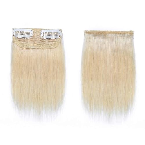 Miniatura 10 de Pieza de cabello humano Remy con clip, horquilla invisible para mujeres con cabello delgado, parche calvo de 6 pulgadas, cojín de cabello lacio real