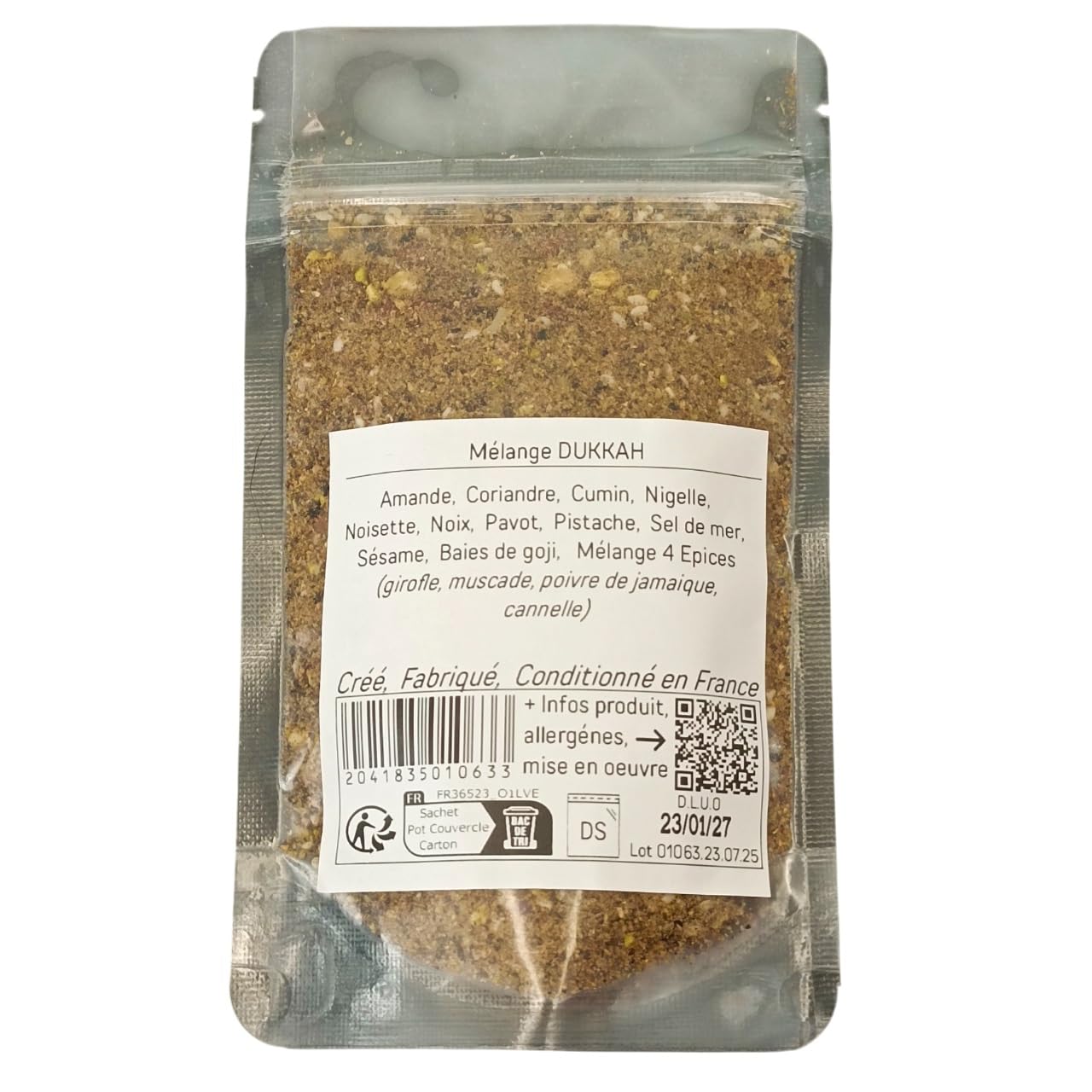Mélange DUKKAH 620g XL | Les Epices DeLACO | Epices, herbes, aromates, aide culinaire pour assaisonnement : viandes, poissons, légumes, marinades, barbecue, grillades