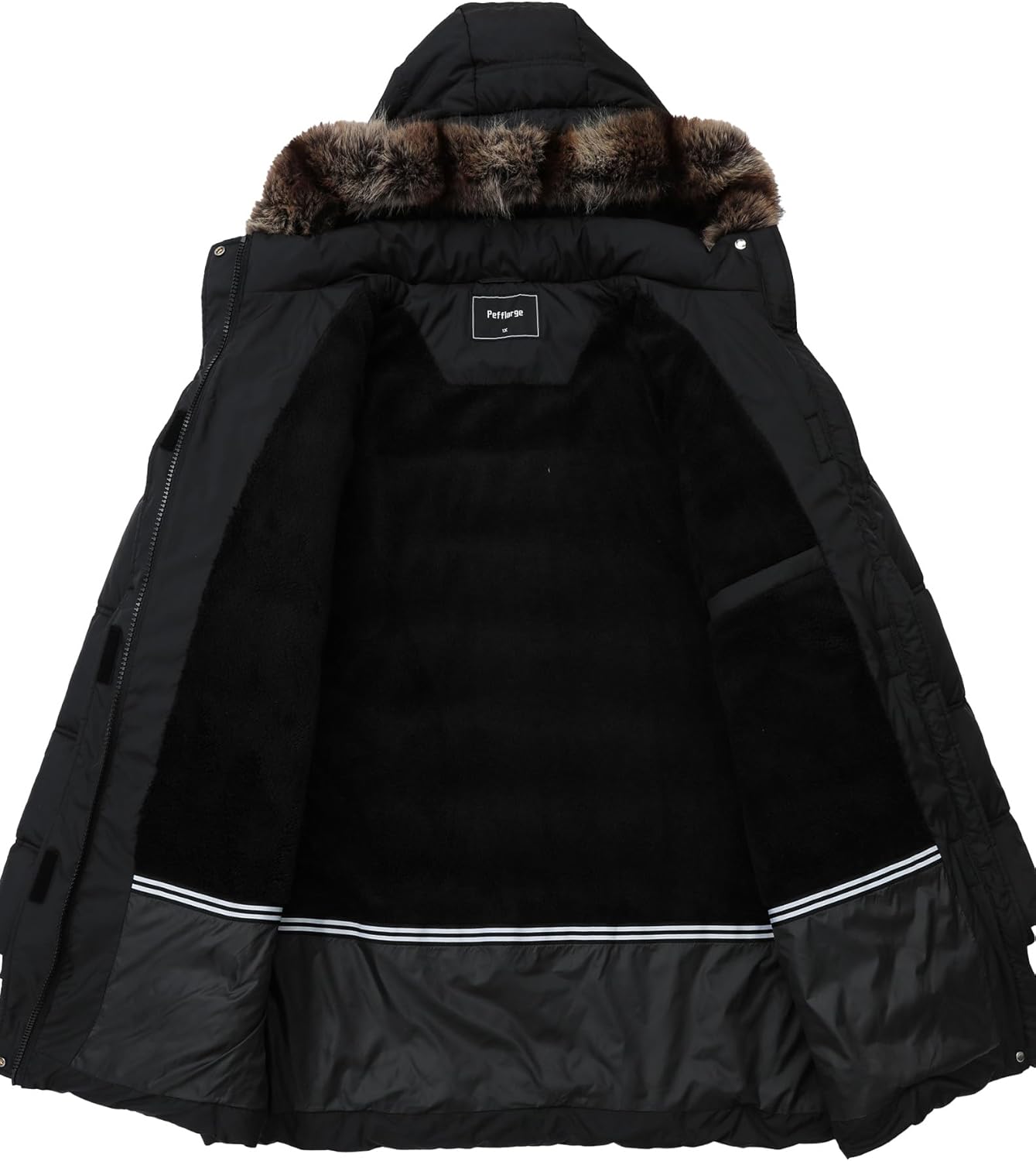 Women’s Plus Size Down Jacket Puffer Coat | Windproof, Waterproof, Detachable Hood, Insulated for Winter Travel - Image 3