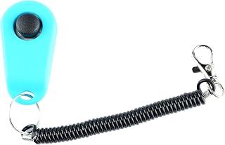 RiToEasysports Interactive Dog Training Clicker, Premium ABS Pet Training Clicker for Home Behavior Correction for Dogs and Puppies, 1 Piece, Easy to Carry (Sky Blue)