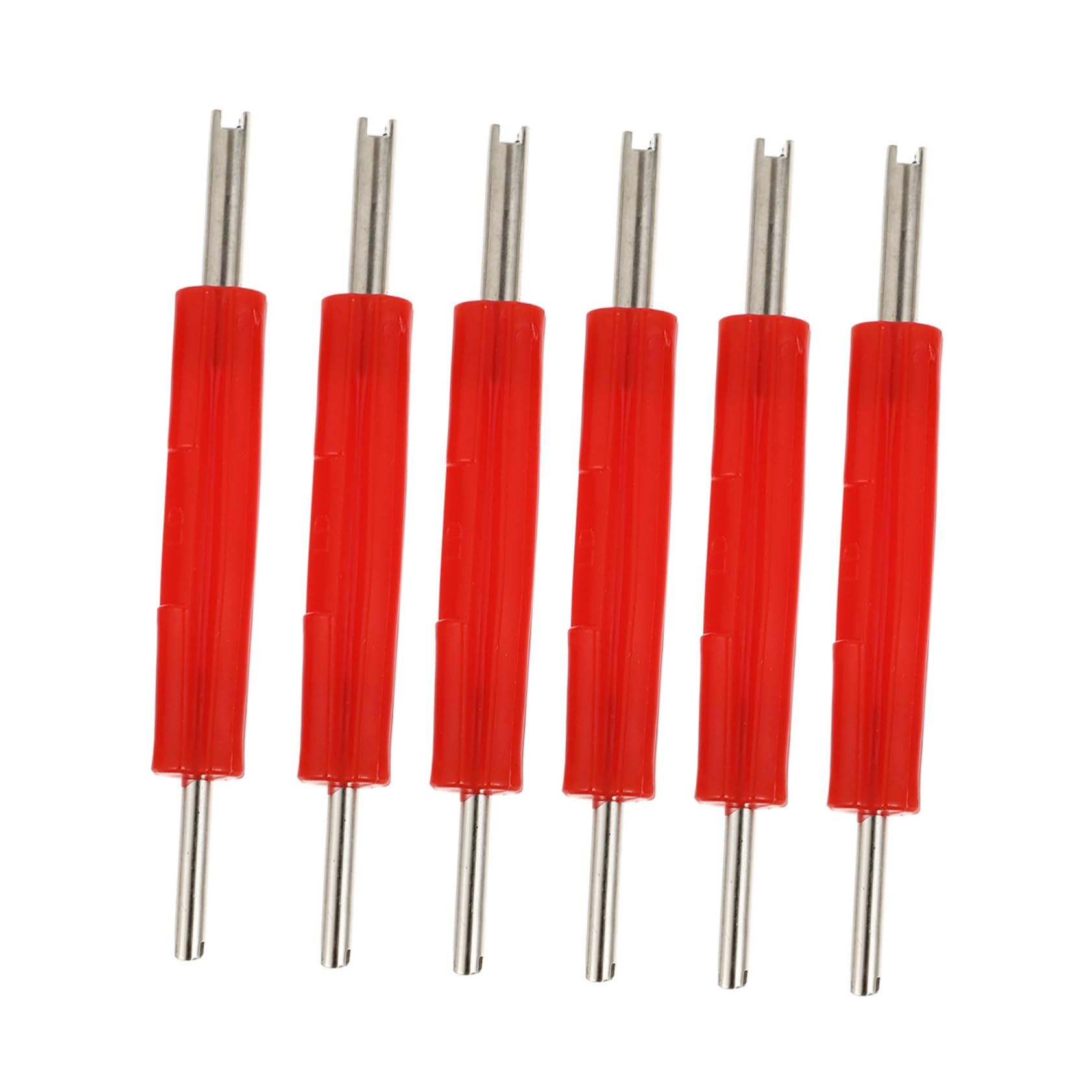 Cabilock 6pcs Dual Head Valve Core Remover Tool Efficient Tire Repair Accessories for Auto Maintenance Durable Screwdriver for Quick Valve Stem Replacement