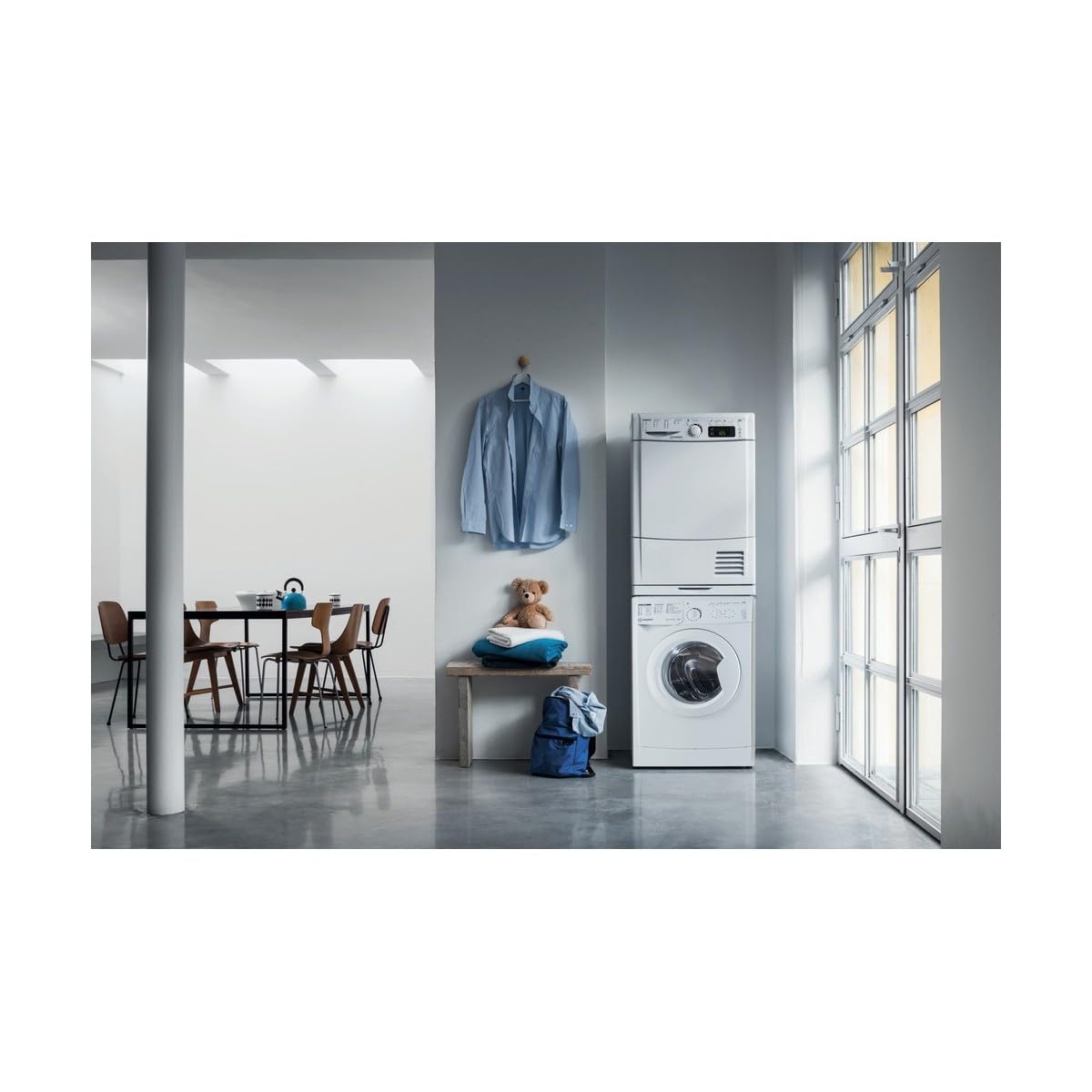 Indesit EWE 81283 W IT N, Lavatrice a carica frontale, 8 KG, 1200 GIRI/MIN, D