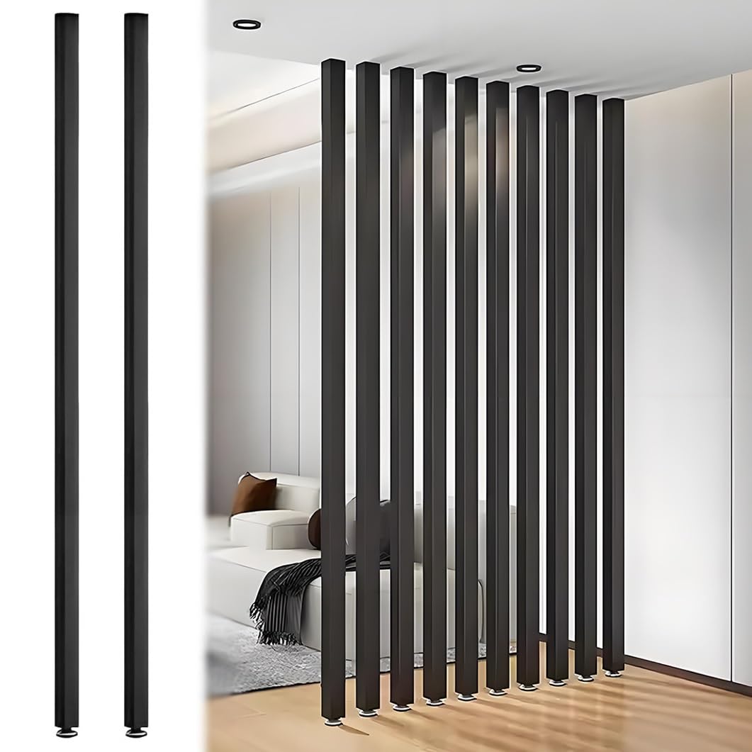 Separador de habitación de listones de madera de piso a techo, altura ajustable, pantalla de privacidad para el hogar, hotel y entrada de oficina, elegante solución de separación