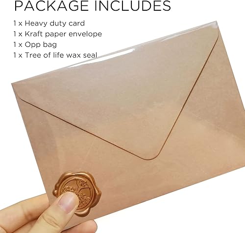 Miniatura 6 de Joyfulmap Tarjeta con texto en inglés "Will You Be My Godfather Card" con sobre de papel kraft y sello de cera, letras elegantes impresas en cartas,