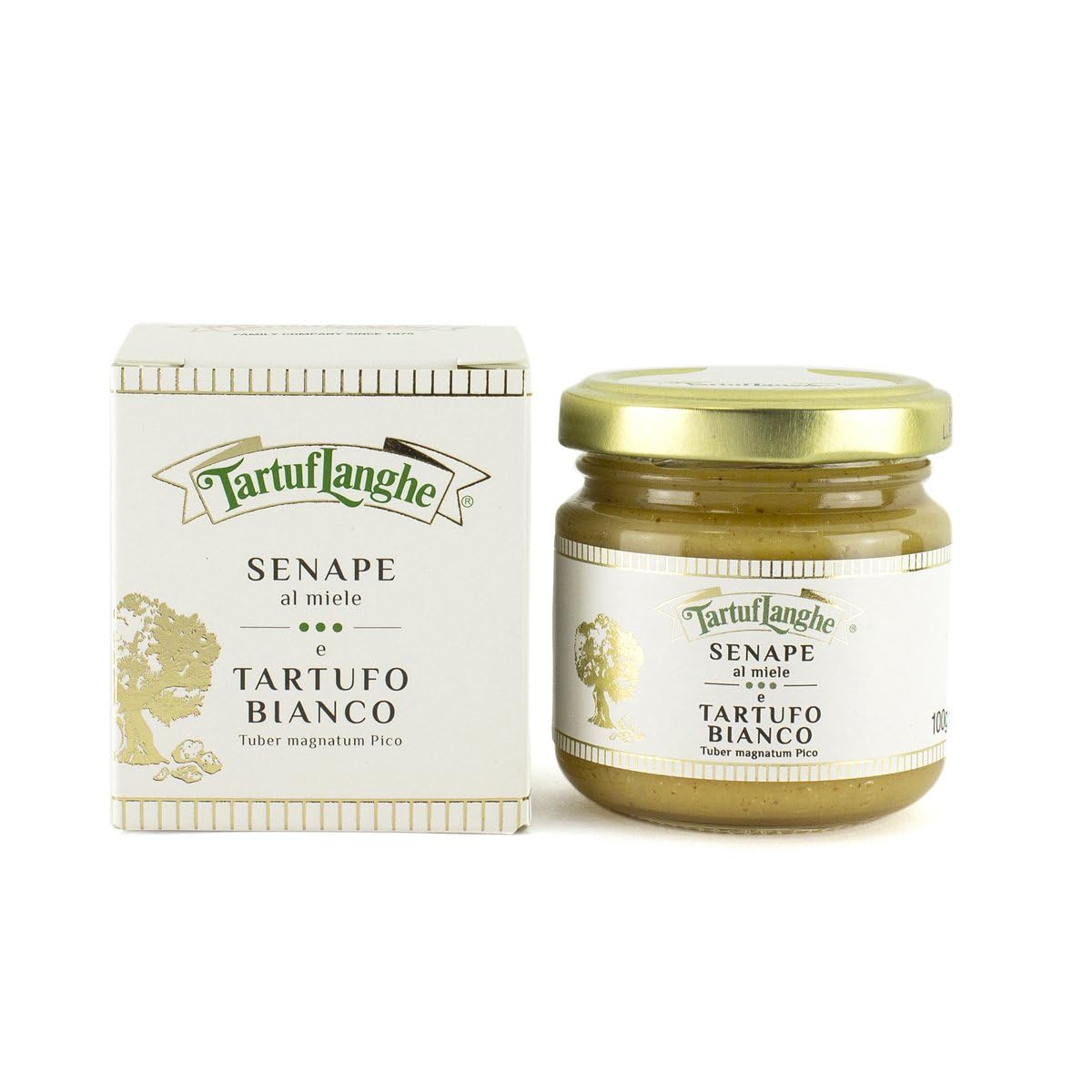 TartufLanghe Honey Mustard with White Alba Truffle – Gourmet Italian Truffle Mustard Condiment with Wildflower Honey, Perfect for Meats, Sauces, Vegetables, and Charcuterie Spreads - 3.53 oz