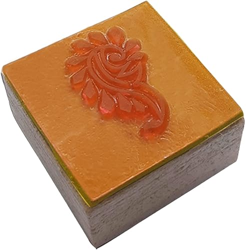 Royal Kraft Sello de goma de madera floral - Impresión de bloques de bricolaje en papel, tela, henna Rtag054
