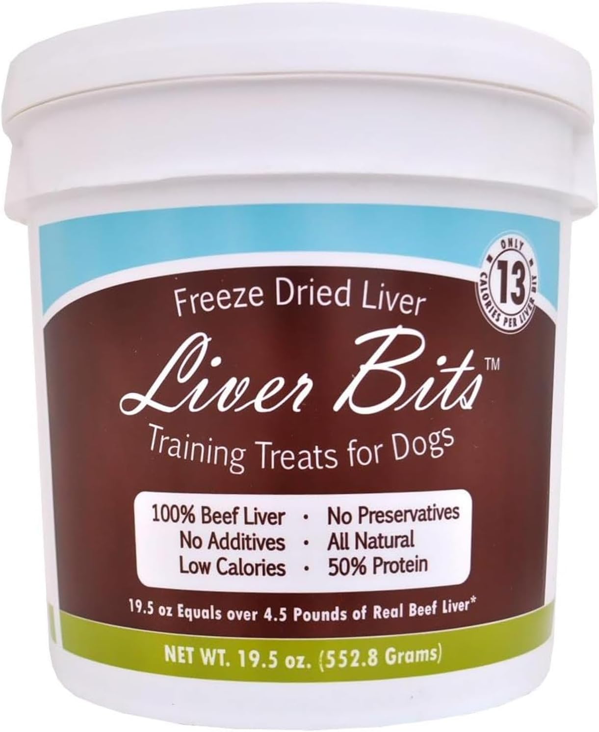 Freeze Dried Premium Training Treats for Dogs - Low Calorie - All Natural - Pure Beef Liver - No Additives or Preservatives - Made in The USA - 19.5-oz