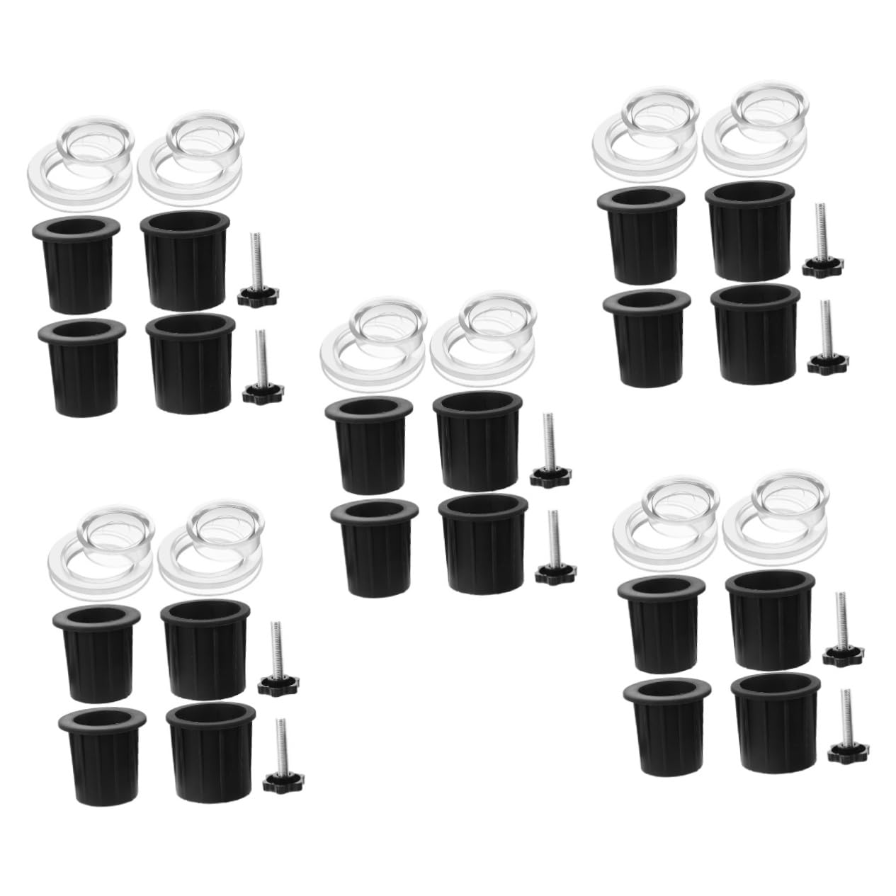 SUPVOX 5 Set di Tappi di Fissaggio per Base Ombrellone Supporto per Ombrellone con Coperture per Base Supporto per Ombrellone Foro per Ombrellone Base per Ombrellone da Esterno per