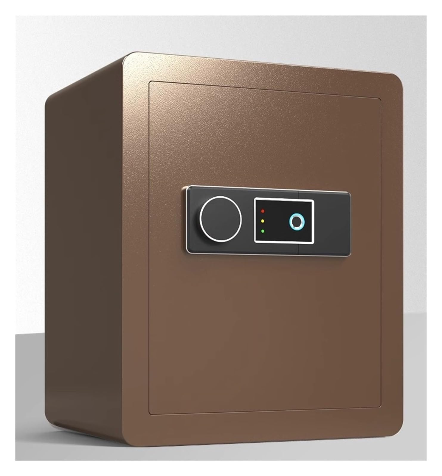 Coffre-fort à empreintes digitales, petit coffre-fort électronique for stocker de l'argent, des médicaments, des bijoux et d'autres objets de valeur(Brown)