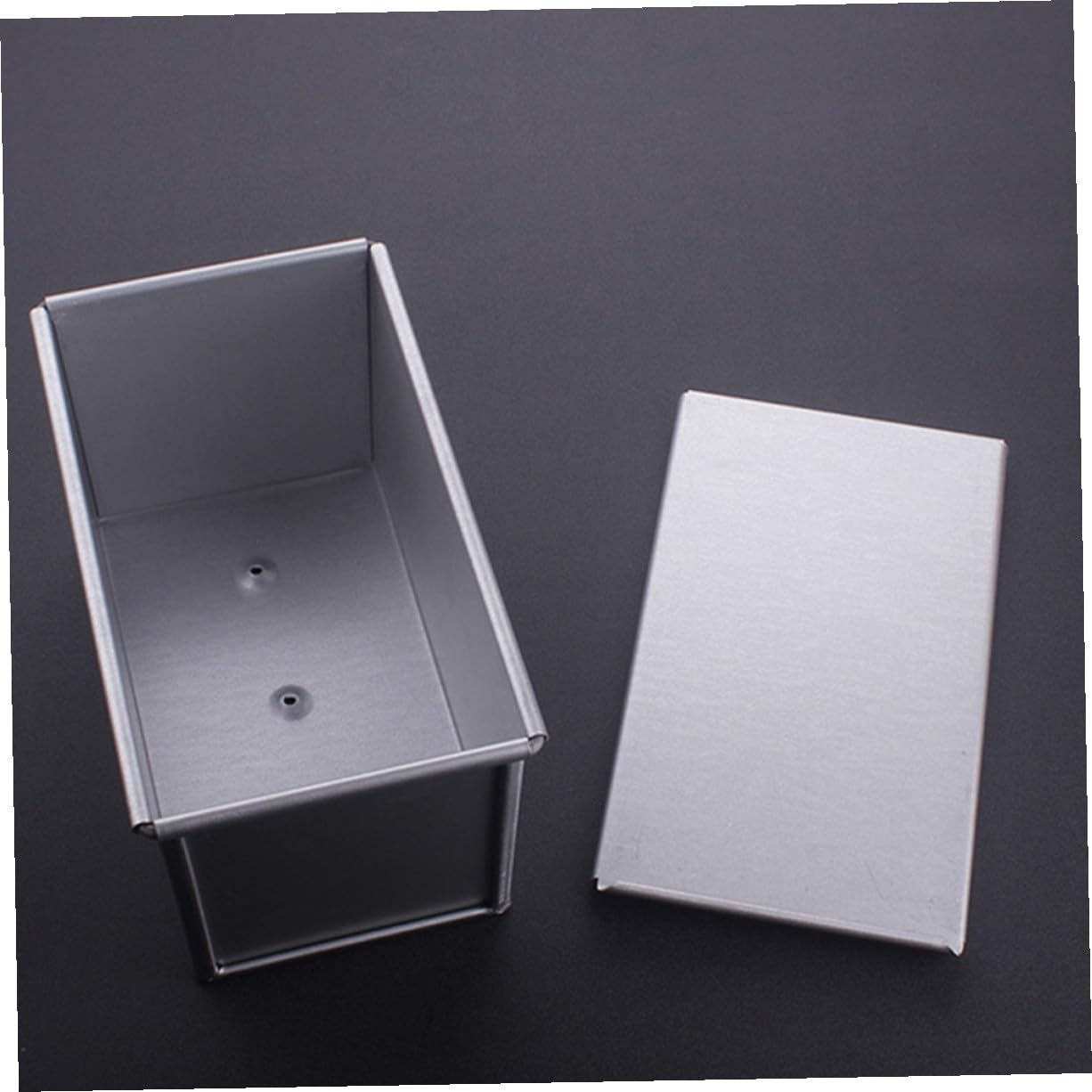 NOLITOY Molde Rectangular para Tostadas de Aluminio Antiadherente Tapa para Hornear Pan Bandeja para Hornear Pan