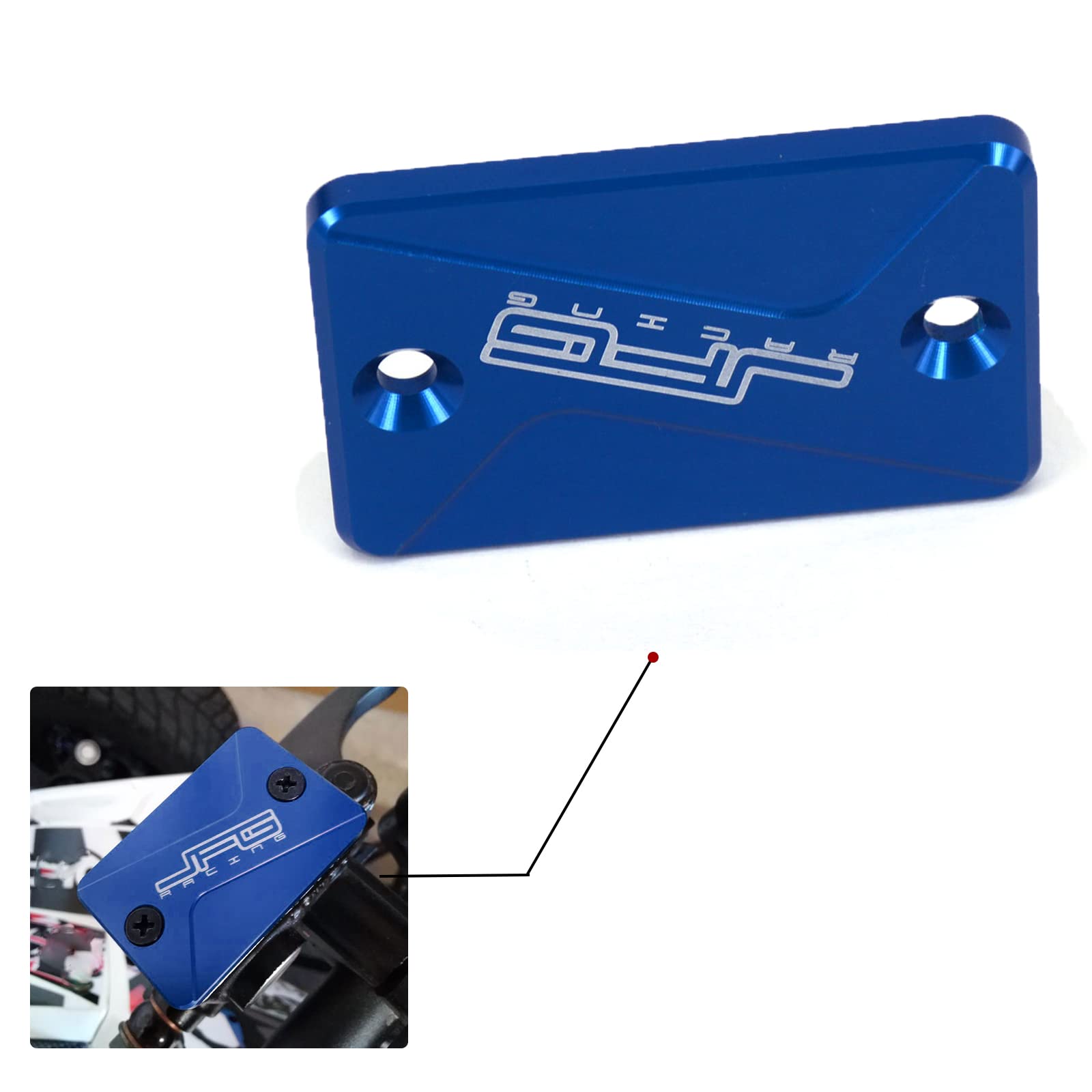 Photo 1 of Motorcycle Front Brake Fluid Reservoir Cover Cap For Raptor700/250, XT250/X, WR250R/X, YFZ450 Dirt Bike ATV, BLUE Blue Front Brake Fluid Reservoir Cover_3