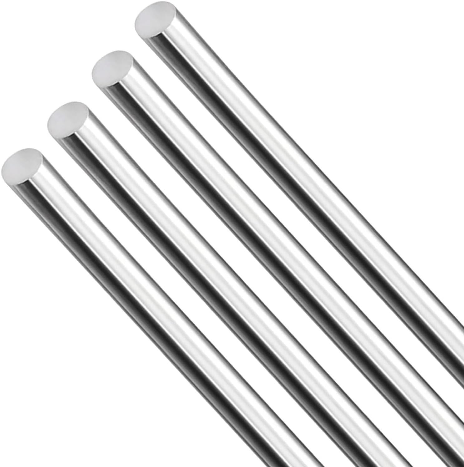 304 SUS Round Rods - 500mm Solid Shaft Rods for DIY Craft, Model Car, Helicopter, Airplane - Pack of 4(8x500mm)